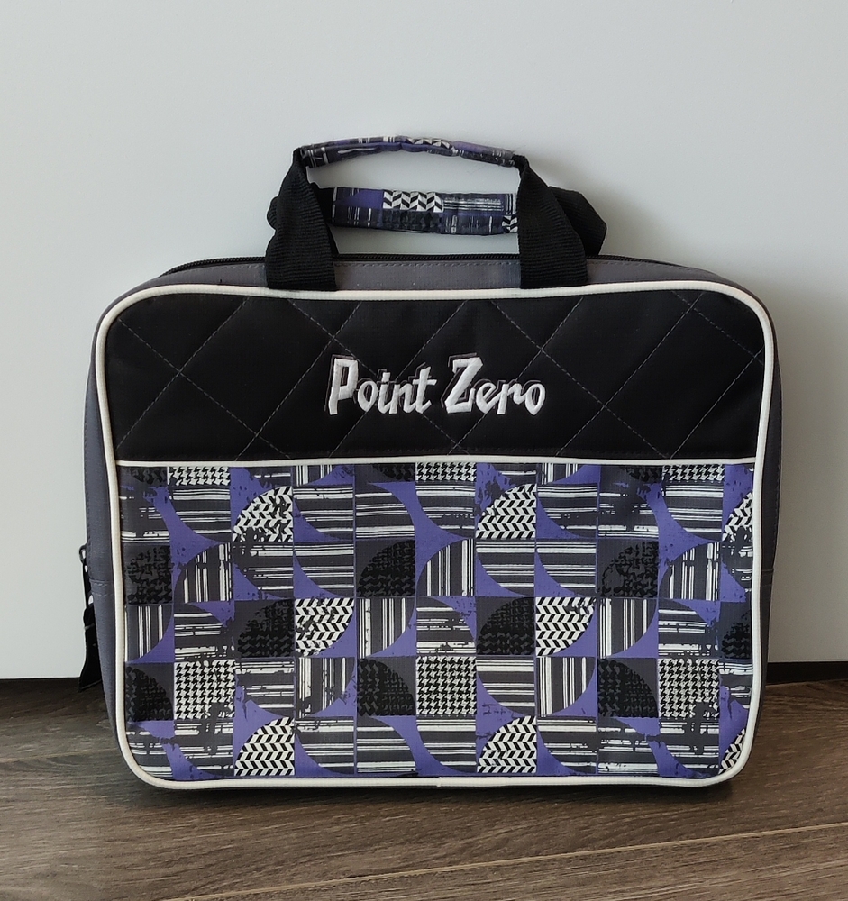 Point Zero Black and Purple Laptop Bag